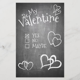 Sei mein Valentinstag auf einer Tafel