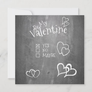 Sei mein Valentinstag auf einer Tafel