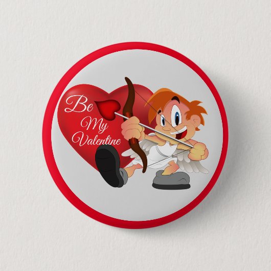 Sei mein Valentinstag Button (Vorderseite)