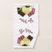 Sei mein Valentinstag Candy Badhandtuch Set (Handtuch)