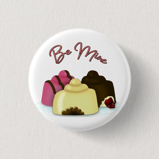 Sei mein Valentinstag Candy Button (Vorderseite)