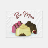 Sei mein Valentinstag Candy Fleecedecke (Vorderseite (Horizontal))