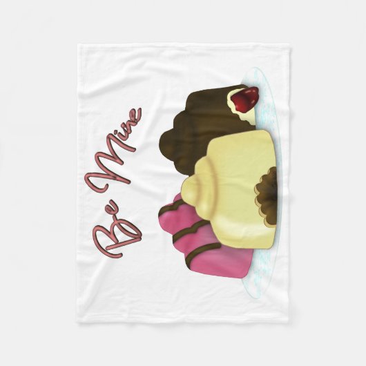 Sei mein Valentinstag Candy Fleecedecke (Vorderseite)