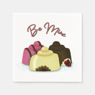 Sei mein Valentinstag Candy Serviette