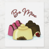 Sei mein Valentinstag Candy Weinetikett (Einzelnes Label)