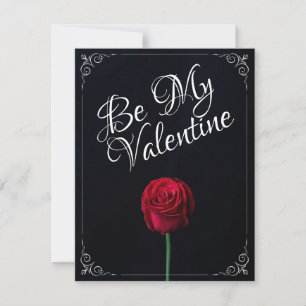 Sei mein Valentinstag - Dunkle rote Rose