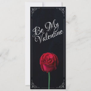 Sei mein Valentinstag - Dunkle rote Rose