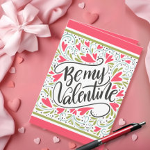 Sei mein Valentinstag gefaltetes Valentinstagsgruß