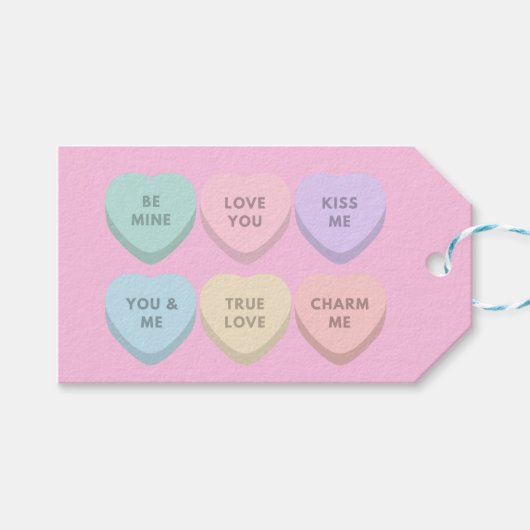 Sei mein Valentinstag Geschenkanhänger (Vorderseite (Horizontal))