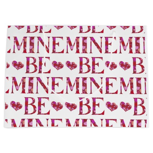 Sei mein Valentinstag große Geschenktasche Geschenktüte (Vorderseite)