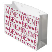 Sei mein Valentinstag große Geschenktasche Geschenktüte (Rückseite Schrägansicht)