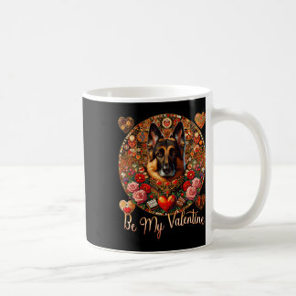 Sei mein Valentinstag-Hund Blumen Rot Herz Tag- De Kaffeetasse