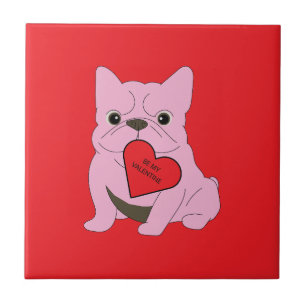 Sei mein Valentinstag-Hund Fliese