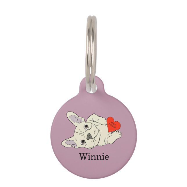 Sei mein Valentinstag, Hund Haustiermarke (Vorderseite)