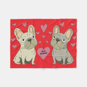 Sei mein Valentinstag, Hunde Fleecedecke (Vorderseite (Horizontal))