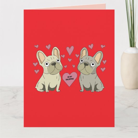 Sei mein Valentinstag, Hunde Karte (Vorderseite)