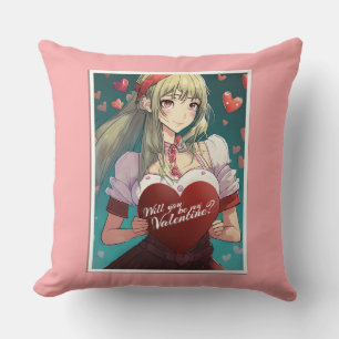 Sei mein Valentinstag im Manga-Stil 33893 Kissen