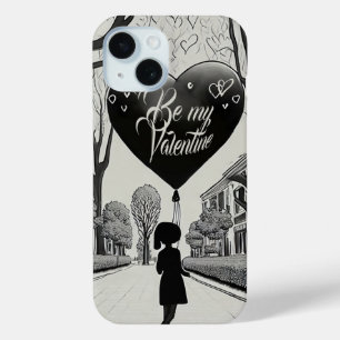 Sei mein Valentinstag im Manga-Stil Monochrom 1617 Case-Mate iPhone Hülle