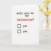 Sei mein Valentinstag Ja Karte (Gelbe Blume)
