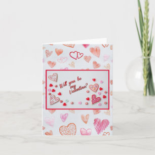 Sei mein Valentinstag Karte