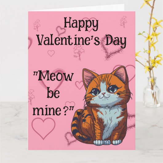 Sei mein Valentinstag Karte (Gelbe Blume)