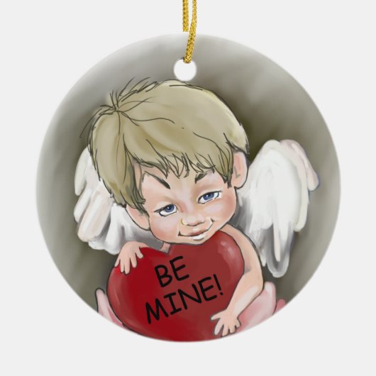Sei mein Valentinstag Keramikornament (Vorne)