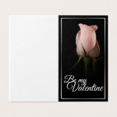 Sei mein Valentinstag mit rosa Rosa (Außenseite Aufgefaltet)