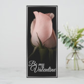 Sei mein Valentinstag mit rosa Rosa (Stehend Vorderseite)