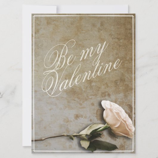 Sei mein Valentinstag mit Rose (Vorderseite)