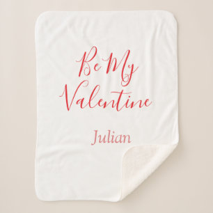 Sei mein Valentinstag-Name elegant Liebespaar Sherpadecke
