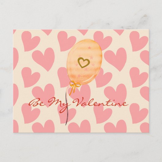 Sei mein Valentinstag Postkarte (Vorderseite)