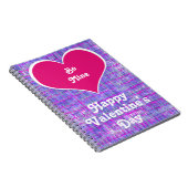 Sei mein Valentinstag rosa Grid Notizblock (Rechte Seite)