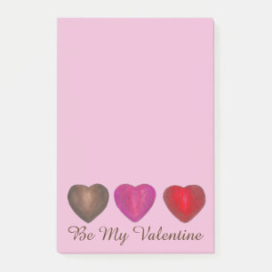 Sei mein Valentinstag Schokolade Herz Valentinstag Post-it Klebezettel