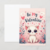 Sei mein Valentinstag süße Katze Illustration (Vorne/Hinten)
