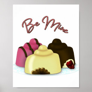 Sei mein Valentinstag Süßigkeiten Poster