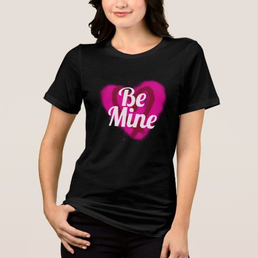 Sei mein Valentinstag Tri-Blend Shirt (Vorderseite)