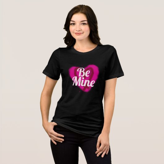 Sei mein Valentinstag Tri-Blend Shirt (Vorderseite voll)