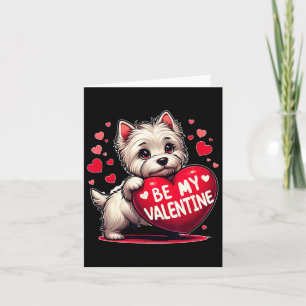 Sei mein Valentinstag Westie-Hund Herz  Karte