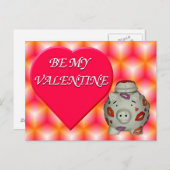 Sei mein Valetine Postkarte (Vorne/Hinten)