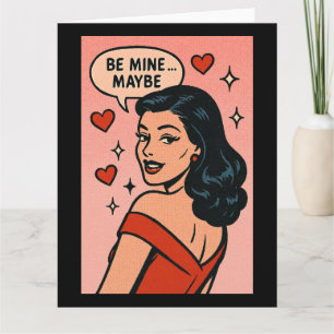 Sei mein… vielleicht: Retro-Flirt Valentinstag Karte