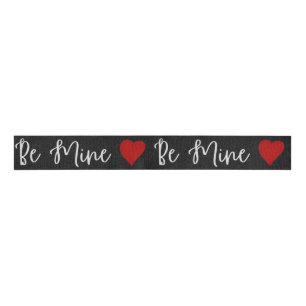 Sei mein weißer Glitzer Valentins Grosgrain-Band Ripsband