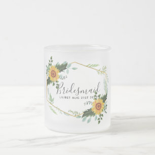 Sei meine Brautjungfer Blumenmädchen Ehrenjungfer Mattglastasse