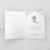 Sei meine Brautjungfer? Gothic Skeleton Boho Wildb Karte (Innenseite)
