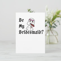 Sei meine Brautjungfer? Halloween-Hochzeitsantrag 