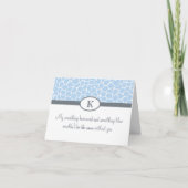 Sei meine Bridesmaid - Blue Giraffe Print Einladung (Vorderseite)