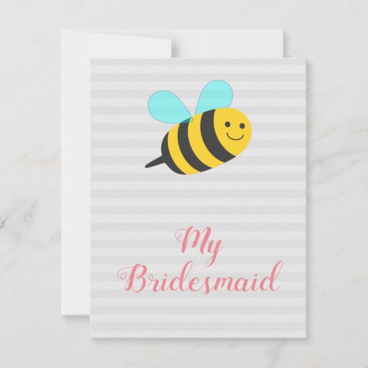 Sei meine Bridesmaid Einladung (Vorderseite)