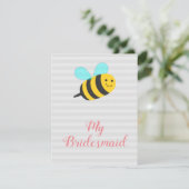 Sei meine Bridesmaid Einladung (Stehend Vorderseite)