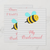 Sei meine Bridesmaid Einladung (Vorne/Hinten)