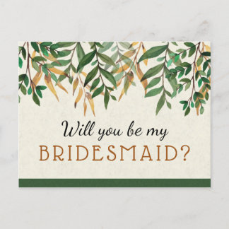 Sei meine Bridesmaid Einladungspostkarte