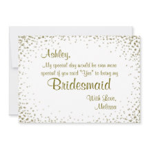 Sei meine Bridesmaid | Gold Confetti